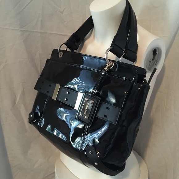 Charles David black patent leather handbag new! - Picture 9 of 15